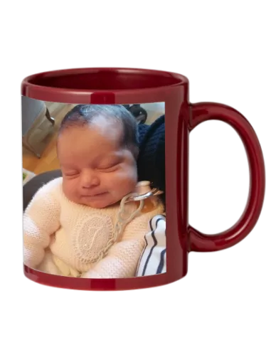 Taza de Color Burdeos