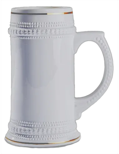 Jarra de Cerveza con aros dorados