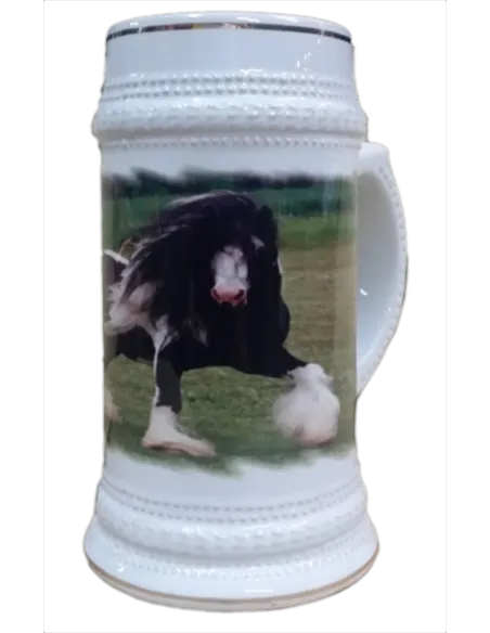 Jarra de Cerveza con aros dorados