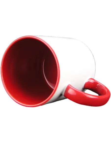 Taza blanca con interior y asa de color personalizada, fotoregalo, regalo personalizado, taza con foto