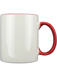 Taza blanca con interior y asa de color personalizada, fotoregalo, regalo personalizado, taza con foto
