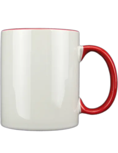 Taza blanca con interior y asa de color personalizada, fotoregalo, regalo personalizado, taza con foto