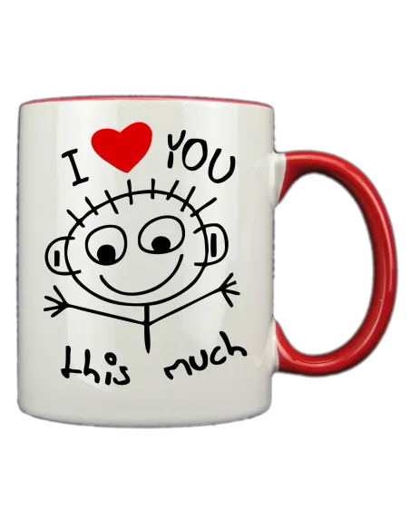 Taza blanca con interior y asa de color personalizada, fotoregalo, regalo personalizado, taza con foto