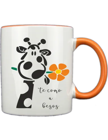 Taza blanca con interior y asa de color personalizada, fotoregalo, regalo personalizado, taza con foto