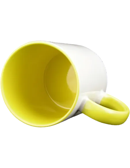Taza blanca con interior y asa de color personalizada, fotoregalo, regalo personalizado, taza con foto