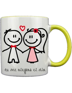 Taza blanca con interior y asa de color personalizada, fotoregalo, regalo personalizado, taza con foto 2