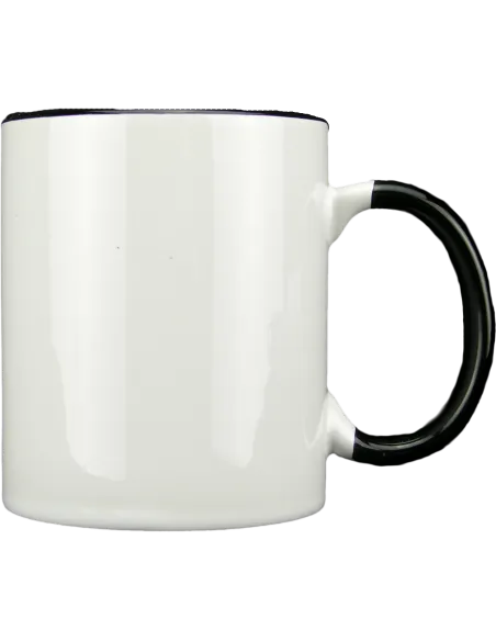 Taza blanca con interior y asa de color personalizada, fotoregalo, regalo personalizado, taza con foto