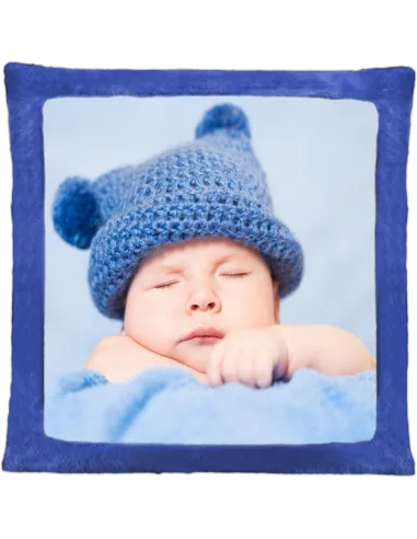 Cojín de peluche Azul