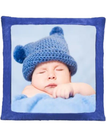 Cojín de peluche Azul