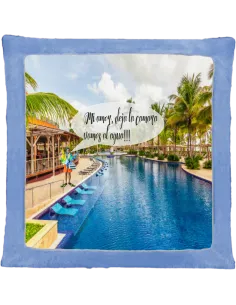 Cojín de peluche Azul Claro 2