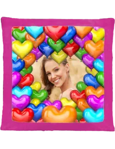 Cojín de peluche Fucsia 2