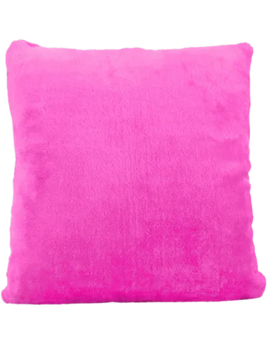 Cojín de peluche Fucsia