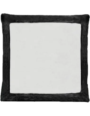 Cojín de peluche Negro
