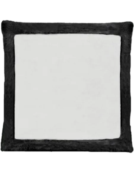 Cojín de peluche Negro